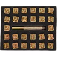 26 unids DIY Metal Cuero Artesanía Herramientas Acero Impresión Punch Alfabeto Letra Sello Conjunto Mayúsculas Impresión…